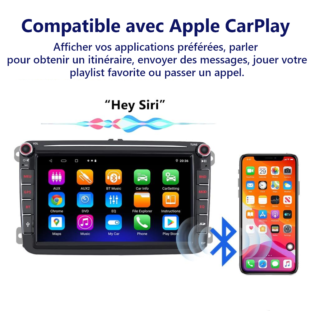 Carplay GPS 10.0 car radio VW EOS, radio-shop