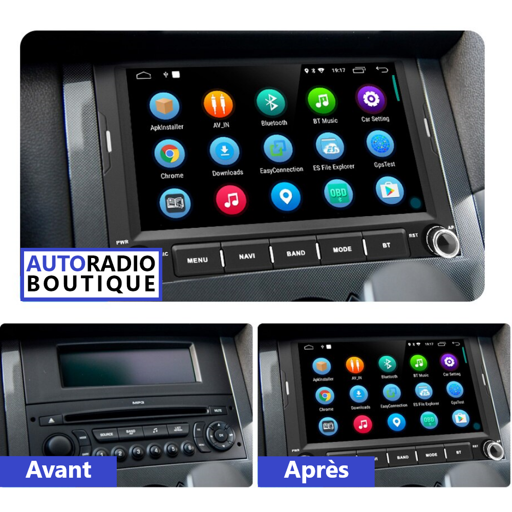 Autoradio Android 10.0 pour Peugeot 207, autoradio-boutique