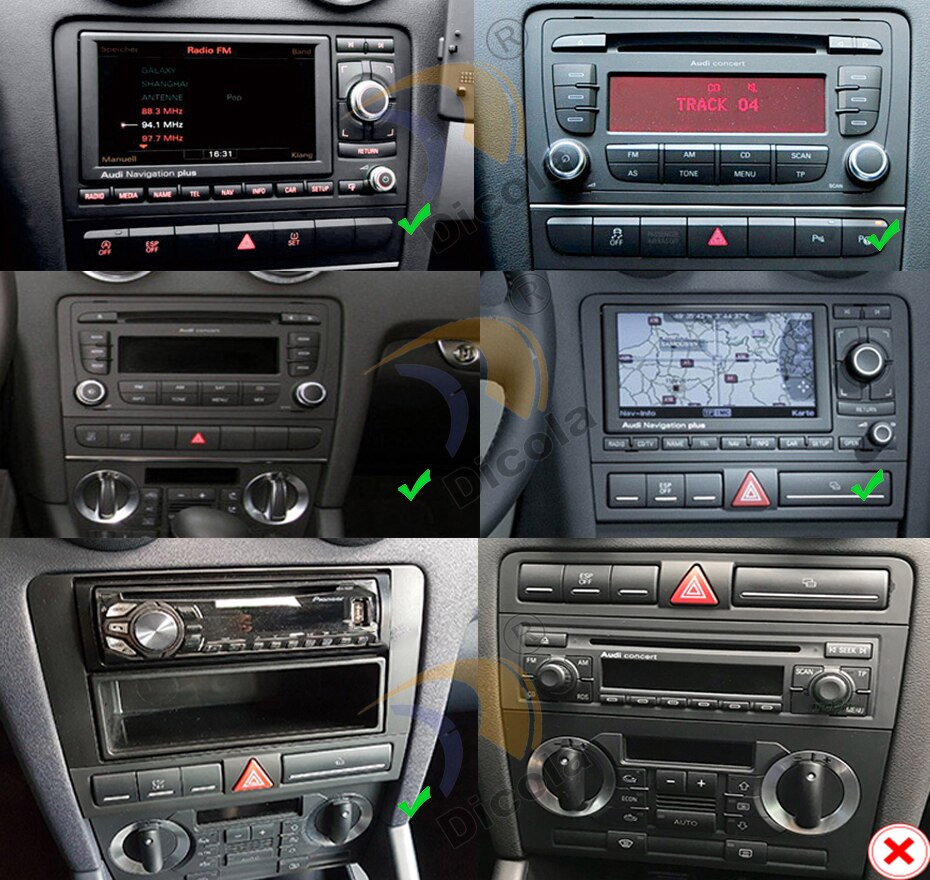 Multimedia GPS car radio for Audi A3, radio-shop