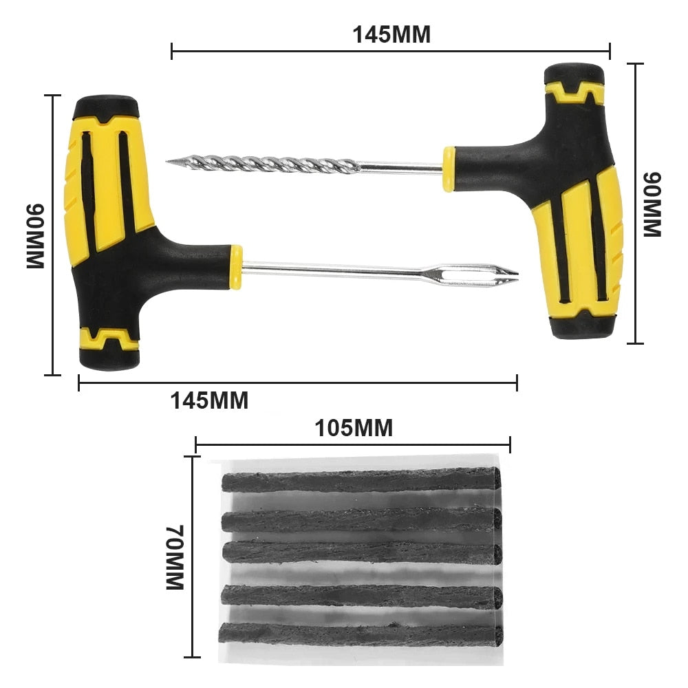 Kit d'outils de réparation de crevaison de colle de bande de caoutchouc de  prise de pneu de pneu sans chambre à air d'Essen 