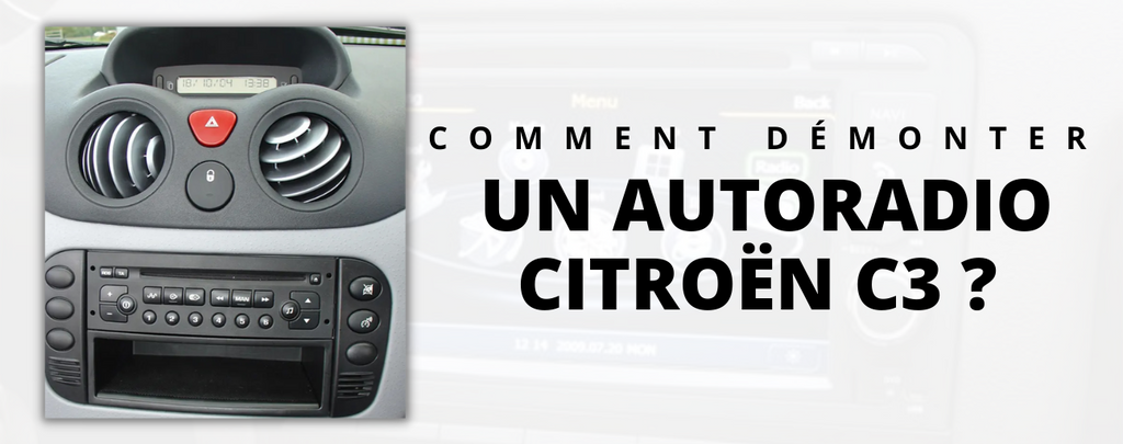 How to disassemble a car radio on Citroën C3?