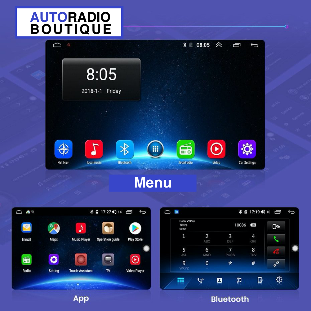 Autoradio Multimédia Radio FM GPS Voiture RoverOne® Android 10 2Go RAM 32Go  ROM GPS pour Peugeot 307 2002 - 2013 - Lecteur de carte - Achat & prix