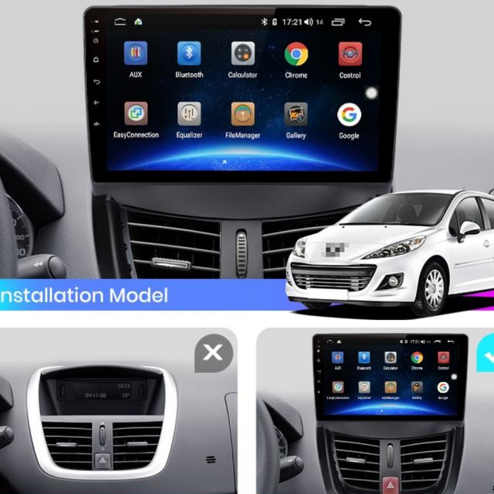 Autoradio Android 10.0 pour Peugeot 207, autoradio-boutique