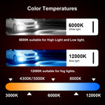 Kit de 2 Ampoules Xénon H13 Blanc Crystal 55W 3000K à 12000K 32V